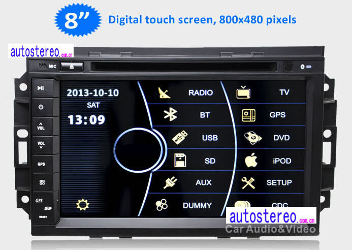 Digital Touch Screen Mobil HD Stereo untuk Jeep Dodge Chrysler 300C GPS Sabtu nav Pemutar DVD