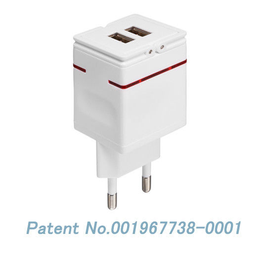 MLP01-E Eu Plug Ganda Usb Cell Phone Travel Charger Dengan Output Current 2.1 Amp Untuk Ipad, Iphone, Ipod