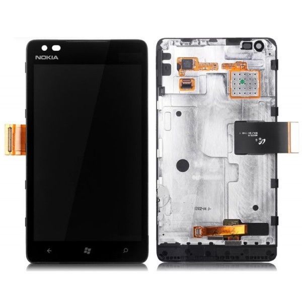Asli Hitam 4,3 Inch Nokia Lumia 900 Layar LCD Touch Screen Digitizer