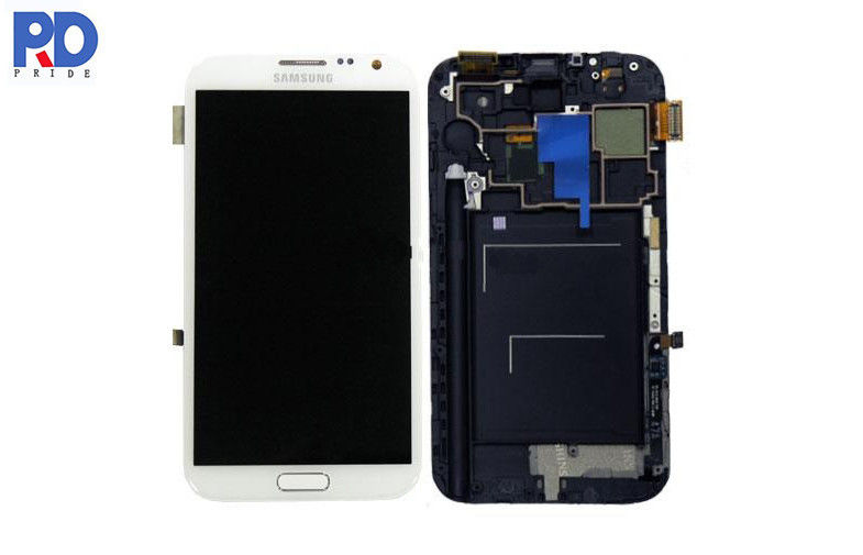 Putih HD Samsung Note 2 LCD Screen Penggantian, 5,5 inch Super Amoled Layar