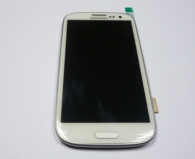 IPS Samsung LCD Touch Screen dengan bingkai Untuk S3 LCD i9300 Dengan Digitizer putih
