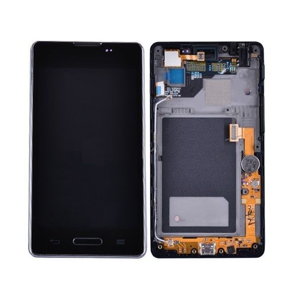 Hitam 4 Inch Touch Screen Digitizer LG LCD Screen Penggantian Untuk LG Optimus L5 II E460